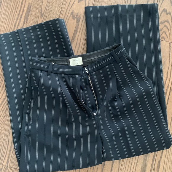 Wilfred Navy and White Striped Women's Trousers - Picture 4 of 4